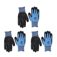 3M Comfort Grip Gloves Multi-Type Blue Size M, 3-Pair Pack GLOVE BLU M 3PA