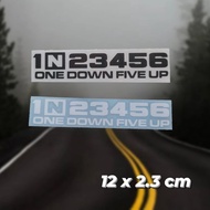 Cutting Sticker Motorcycle gear Oper Sticker Shift gear 1N23456