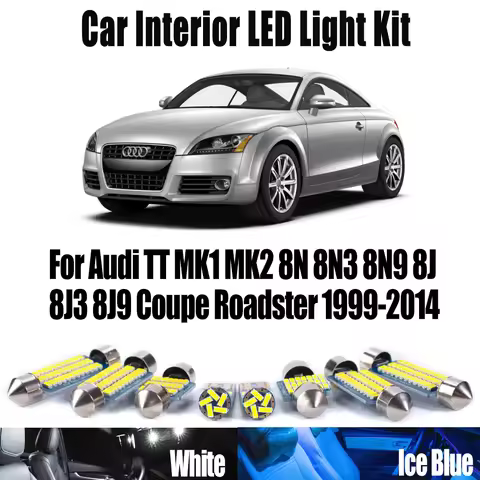 For Audi TT MK1 MK2 8N 8N3 8N9 8J 8J3 8J9 Coupe Roadster 1999-2014 Reading Trunk Bulbs LED Interior 