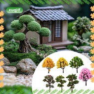 7x Miniature Artificial Trees Fake Trees for Train Scenery Building Model