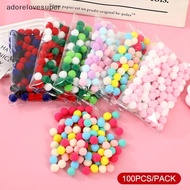 AD1MY 100 Pcs 10mm Macaron Pompom Fluffy Balls for DIY Crafts and Hair Accessories Martijn