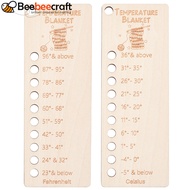 1set Wood Temperature Blanket Reusable color Chart Rectangle Old Lace 13.5x5x0.3cm Hole: 5.5mm 2pcs/
