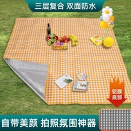Picnic Mat Outdoor Style Portable Picnic Mat Moisture-Proof Mat Waterproof Thickened Sand-Proof Fiel
