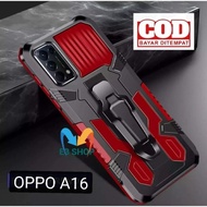Case Oppo A16 Ring Standing Robot Casing Hardcase Cover Silikon Softca