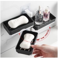 HW052- Soap Dish Holder for Shower Suction Cup Wall Mounted NO-Drilling Removable Bar Soap Sponge Ho