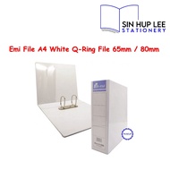 Emi File A4 White Q-Ring File 65mm/80mm / Hard Cover File / Ring File