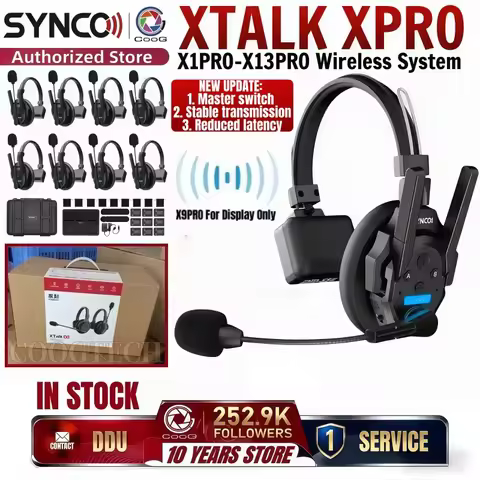 Synco Xtalk XPRO 2.4G Full-Duplex X2 X3 X5 X9 Remote Headset Wireless Intercom System for Film Telev