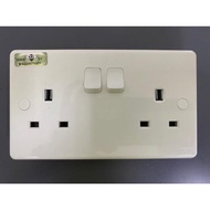 🥑⬈13A double switch socket/13A 2 Gang switch socket /  SOKET