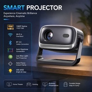 Portable Mini Projector 4K B12 Auto Focus 1080P LED 600 ANSI Lumens WiFi Mirror Screen Home Office O