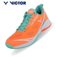 VICTOR Fluorescent Orange/ Pearl White Badminton Shoes U-Shape A610III-OA