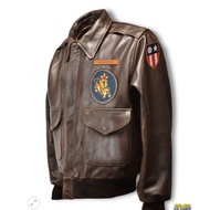 Men's Authentic Buffalo Leather Jacket - Inspired by WWII US Wings Pilot Style