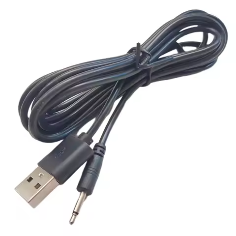 USB To 2.5MM Mono Power Cable AUDIO DC Charging Vibrator Charger Cord For Rechargeable Wand