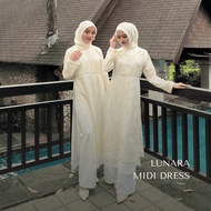 Lunara Midi Dress | READY {Elegant Muslimah Aodai Tunic Dress} BY SABYYHA.ID