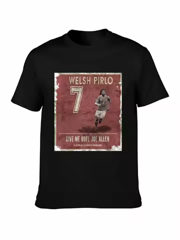 Wales Football Joe Allen Vintage Pirlo Retro T Shirt Tee Awaydays Terrace