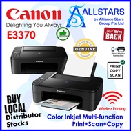Canon PIXMA E3370 Compact Wireless All-In-One Inkjet Printer with LCD for Low-Cost Printing (Warrant