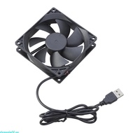 dreamedge14 Router Cooling Fan PC TV Box Quiet 5V USB Power 92mmx92mmx25mm Cabinet Cooling