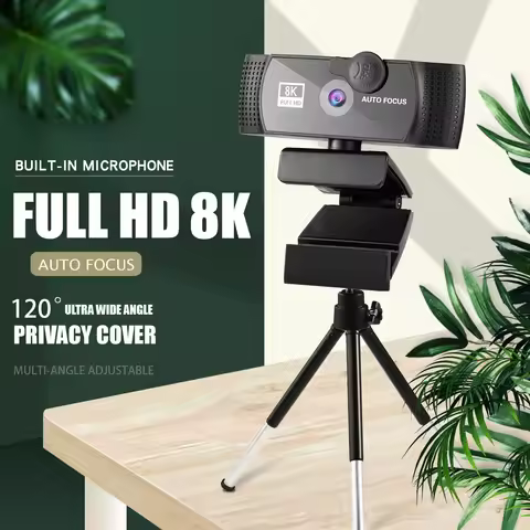 8K 4K 1K Full HD Web Camera With Microphone USB Plug Web Cam For PC Computer Laptop YouTube Skype Wh