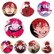 Manga G-Gokurakugai Emblem Anime Round Laser Emblem Two Cartoon Brooch Clothing Backpack Accessories