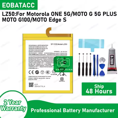 100% New Hight Quality LZ50 Battery For Motorola moto ONE 5G/MOTO G 5G PLUS/G100/moto Edge S Batteri