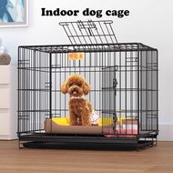 Dog Cage for Small Dogs Cats,Thick Metal Dog Kennel Indoor Wire Cage with Double Door and Removable Tray for Pets, Puppy and Animals