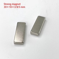 ((Pack of 5) Square Magnet 30X10X5mm30X8X5 NdFeB Strong Strong Magnetic Iron Stone Magnet