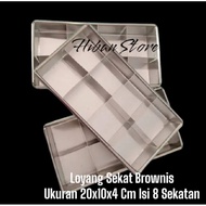 Brownie Pan and Divider Size 20x10x4 Cm Filled with 8 Hole Dividers / Brownie Sponge Cake Divider Pa