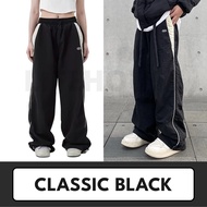 [S-3XL] Retro Seluar Baggy Pants Casual Wide Leg Baggy Tracksuit Seluar Panjang Lelaki Hiphop Cargo 