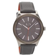 清倉【W小舖】ARMANI EXCHANGE 43mm AX2335 灰色真皮皮帶 男錶 手錶 腕錶-現貨在台