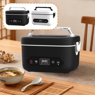 [szluzhen3gv] Cordless Electric Lunch Box 1.2L Stainless Steel Food Warmer Heated Lunchbox with Time