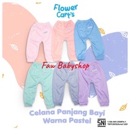 Celana Panjang Pampers Bayi FLOWER CART SNI Polos Warna Newborn