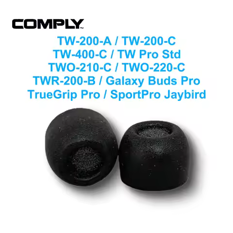 COMPLY TrueGrip™ TW-200-A TW-200-C Memory Foam Isolation Eartips Replacement Earphone Tips for Anker