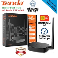 Tenda 4G05 N300 WiFi Router Using 4G LTE 300Mbps Sim - There Are 2 Antennas (2 Lan Ports)