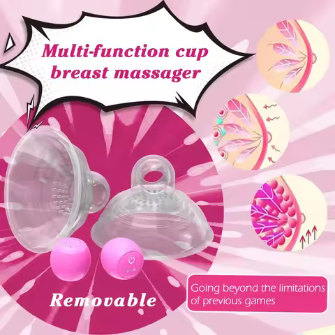 Nipple Sucker Vibrator for Women Breast Massage Female Masturbation Remote Control Nipple Cover Brea
