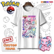 DMOOND | POKEMON Kids T-Shirt | MEGA EVOLUTION MEWTWO | MEW | 30s Cotton Children's T-Shirt | GD GD 