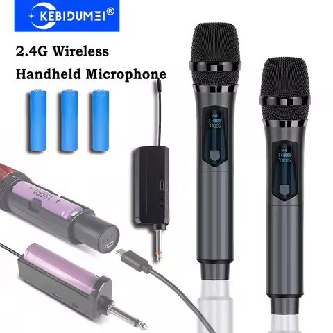 Handheld Microphone 2.4G Wireless Microphone Rechargeable Microphone Multi-Microphone Kits For Karao