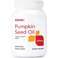 GNC Pumpkin Seed Oil 1000mg Supplement, Supports Prostate Health, 100 Servings