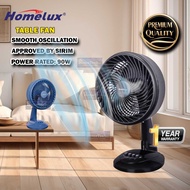 Homelux 8-Inch Turbo Table Fan HTF-208PW – Powerful Cooling, 3 Speeds, Compact Design, SIRIM Certifi