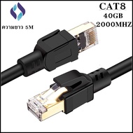 ใหม่ล่าสุด สายแลน Lan CAT 8(5m)Cat8 Ethernet Cable RJ45 8P8C Network 2000Mhz Patch 25/40Gbpsfor Router Laptop