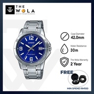 Casio MTP-V004D-2B Men's Analog Watch with Stainless Steel Band (watch for man/ casio watch for men 