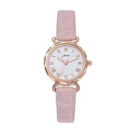 *READY STOCK AT MALAYSIA*Korean Thin Leather Belt Watch For Women Retro Student Quartz Watch Roman D