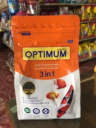 อาหารปลาคราฟ OPTIMUM  3IN1 ส้ม 400ก.(เม็ดเล็ก)