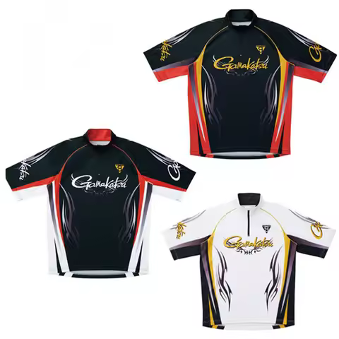 Gamakatsu short-sleeved stand-up fishing clothes Outdoor sun protection Cycling Quick-drying ice fis