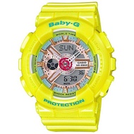 Casio Baby-G BA-110CA-9A นาฬิกาดิจิตัลอะนาล็อกสีเหลืองพาสเทลนีโอ