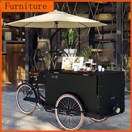 户外手推车 Outdoor Trolley Mobile Coffee Cart Sales Car Cycling Stall Milk Tea Ice Cream Tricycle Three-w