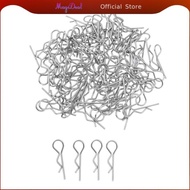 MagiDeal RC Accessories 1/10 Medium RC Car/Truck/Buggy Metal Body Clips - 100 Pieces 100pcs-Silver