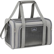 SunStarsPets Expandable Pet Carrier for Cats and Small Dogs - Foldable Travel, Driving, Vet Visits, 