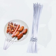 COLOGO 🥇 304 Stainless Steel BBQ Stick Drill Meat Lamb String Iron Skewer Tools Tube Needle bbq不锈钢烧烤