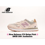 New New Balance 574 Beige Pink ML574LCC 100% Authentic Shoes/New Balance Women's Sport Shoes