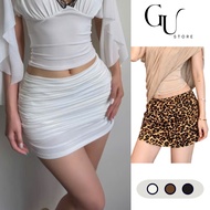 Sexy v3 ribbed short slim skirt sexy high-waisted mini skirt GU STORE