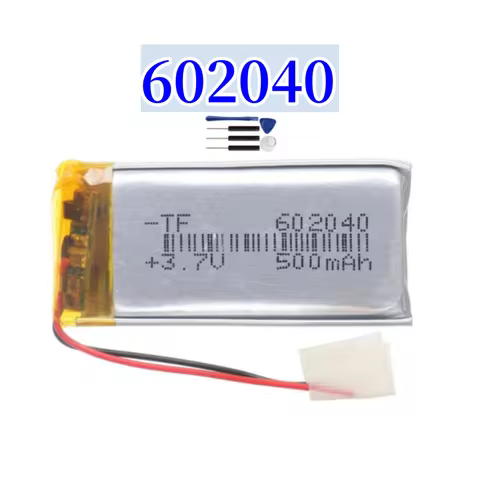 602040 Lithium Polymer Li-Po li ion Rechargeable 3.7V 500mAh Battery For MP3 MP4 MP5 GPS DVD tablet 